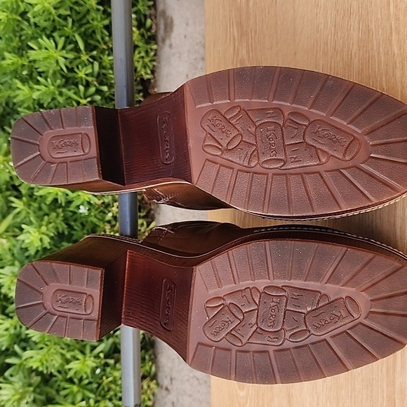 Women's Korks Lori Platform Block Heel Clog Mule Comfort Tan / Brown Size 10 - Picture 7 of 10